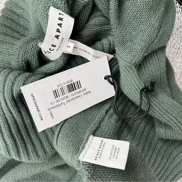 NWT Apiece Apart Aster Oversized Turtleneck Wool Cashmere Sweater Pullover XS S - Picture 15 of 16